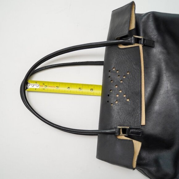 Vintage Anya Hindmarch Leather Flap Should Bag With Perforated Logo - Picture 9 of 9